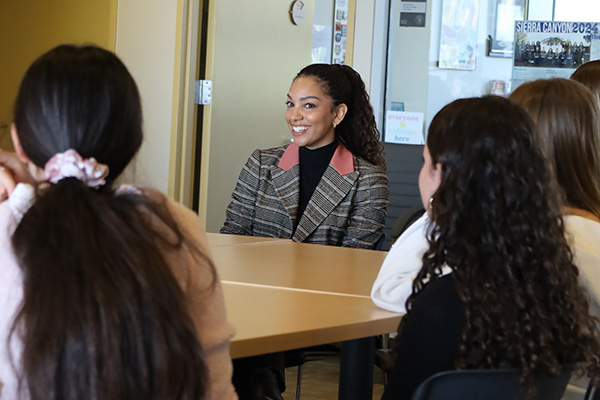 Upper School Welcomes Alumna Corinne Foxx '12