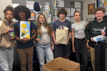 Middle School Students Lead Local Food Drive